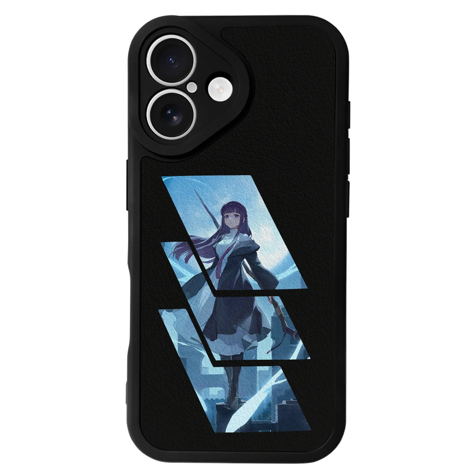 葬送のフリーレン（Frieren） グッズ,フェルン（Fern） - IPhone 16シリーズ対応 ・ シリコンスマホケース ・ レザー調 ・ 高精度フィット ・ 耐衝撃 ・ ワイヤレス充電対応 ・ 精密カット